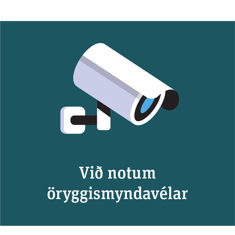 Við notum öryggismyndavélar